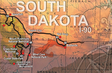 South Dakota map preview